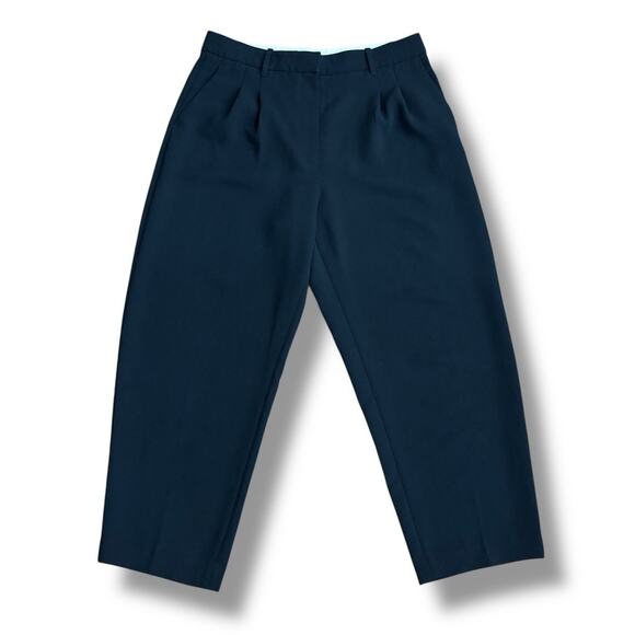 Wilfred Pants - Aritzia Wilfred Size 14 Black Wide Leg Pleated Front Pants Trousers